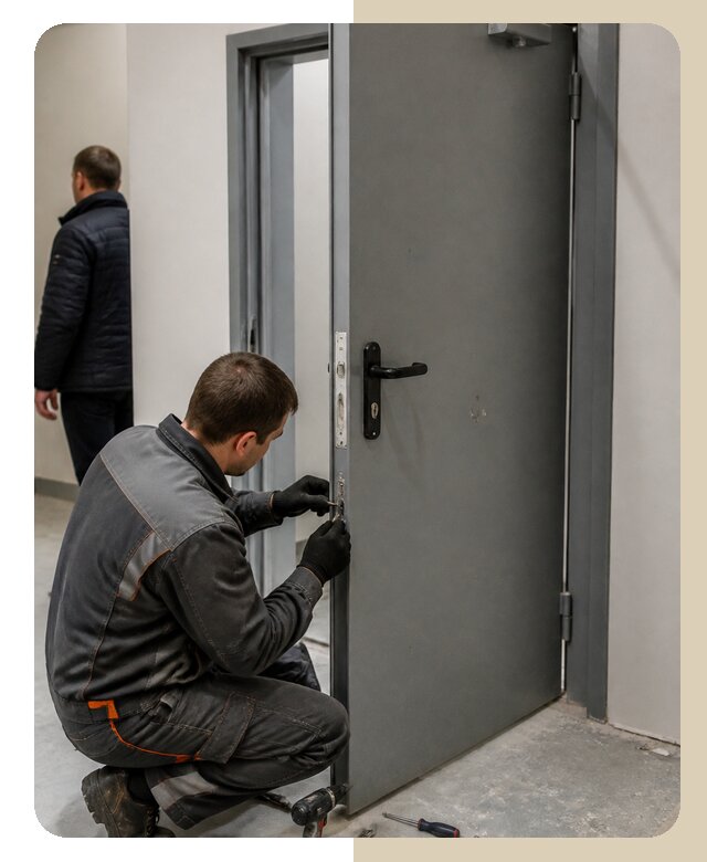 Ремонт противопожарной двери в Урае по цене 6774 р. | ДвериЛегко-Урй